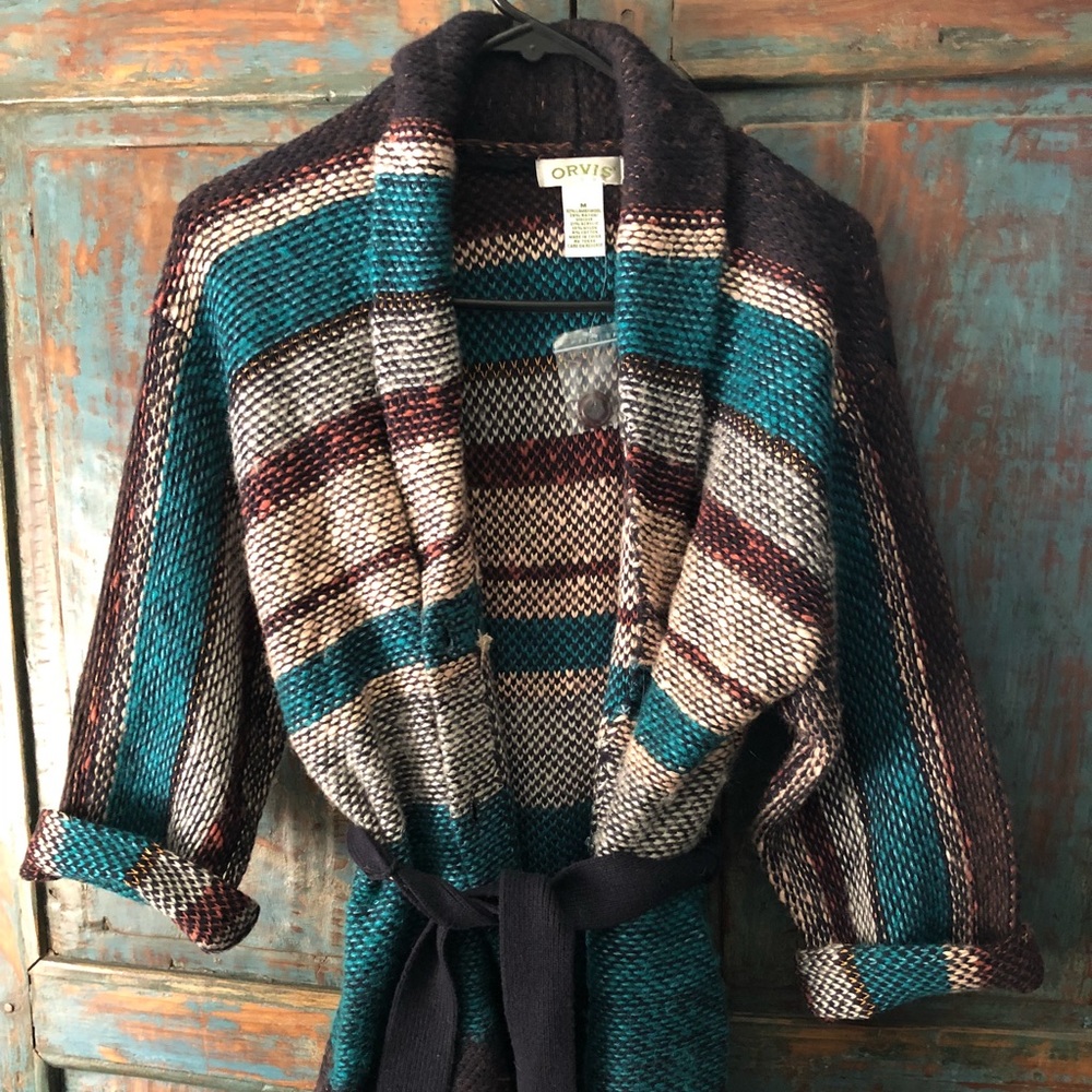 Orvis knit lambs wool sweater
